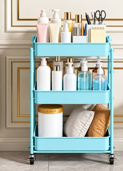 Chariot de rangement pliable à 3 niveaux