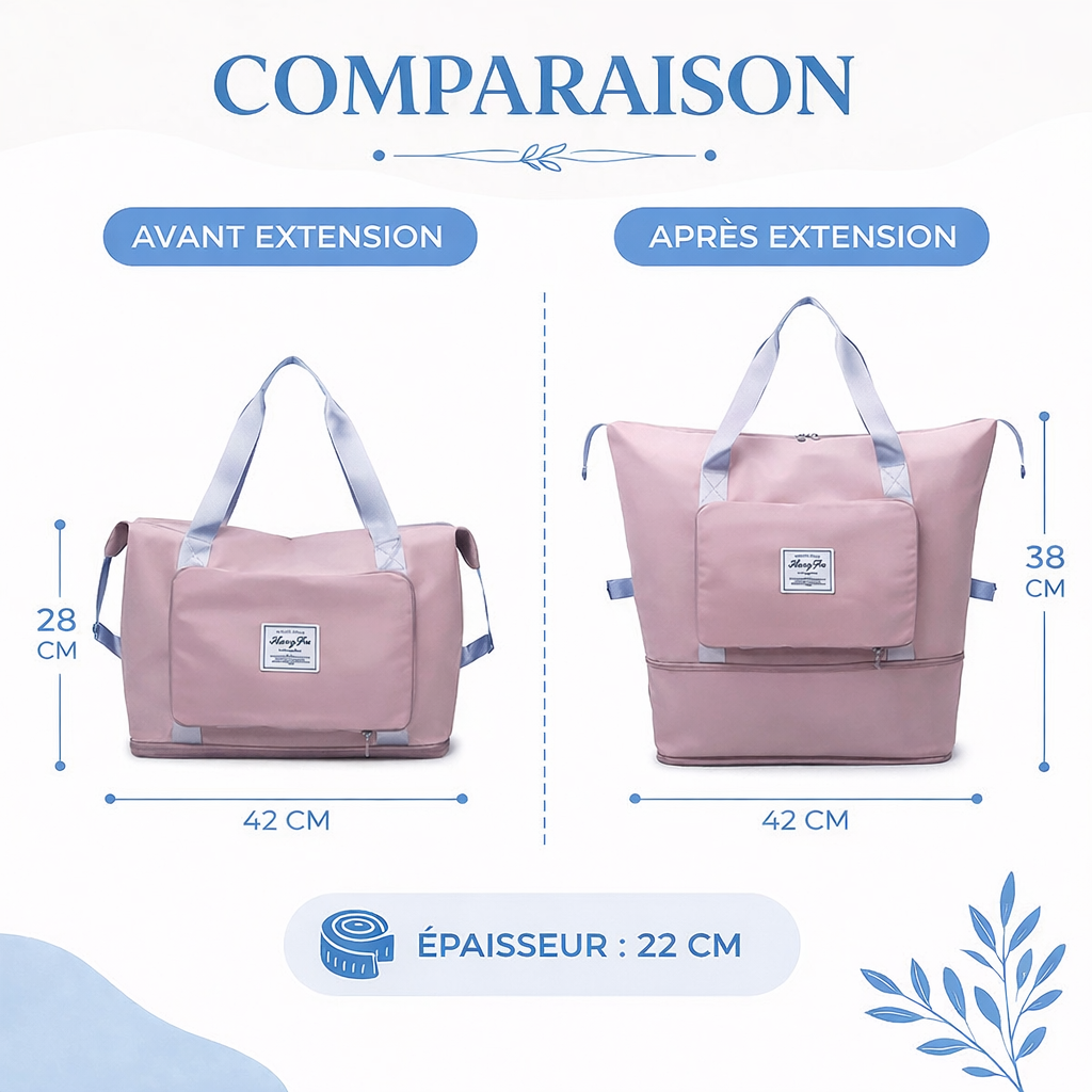 Sac de voyage extensible imperméable et léger