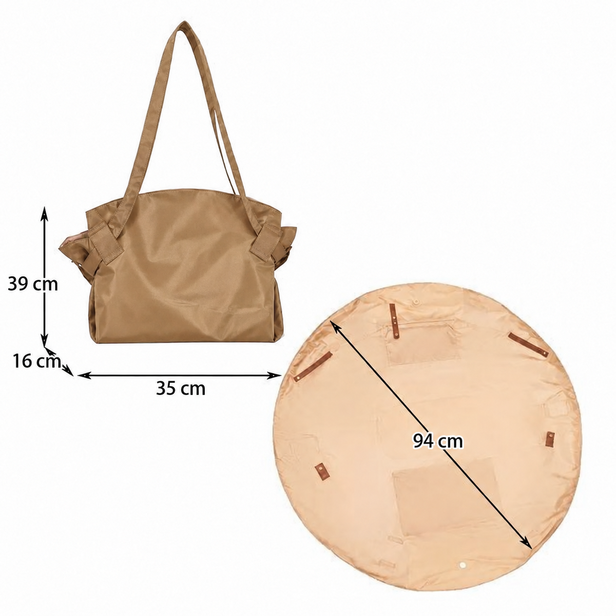 Sac cabas transformable 2-en-1